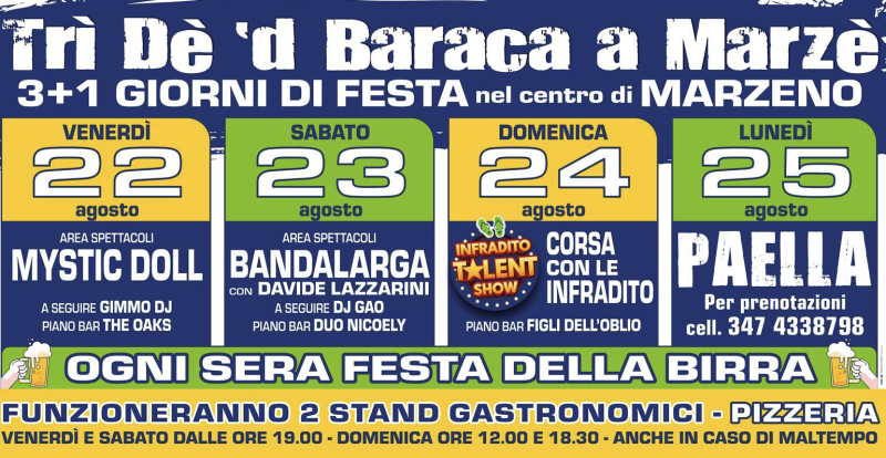 Trì dè d baraca a Marzè